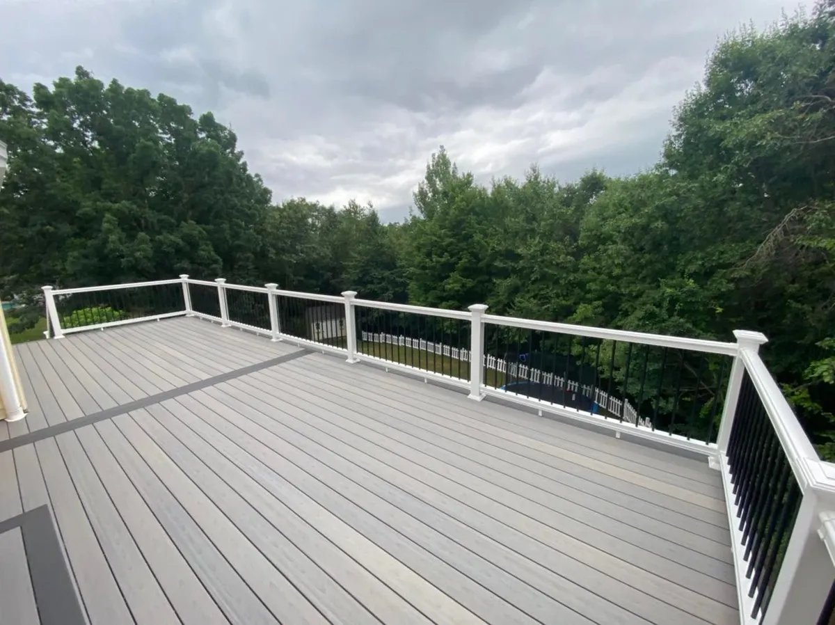 Deck Pros crew framing a new deck structure