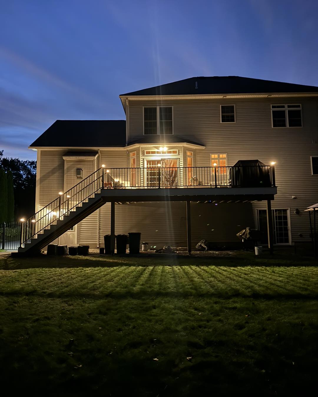 Evening Entertainment Deck with LED Lighting in Derry, NH